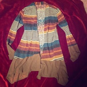 Multi colored light weight cardigan
